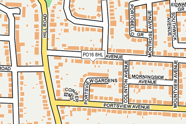 PO16 8HL map - OS OpenMap – Local (Ordnance Survey) PO16 8HL map - OS OpenMap – Local (Ordnance Survey)