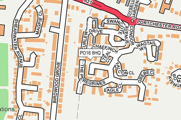 PO16 8HQ map - OS OpenMap – Local (Ordnance Survey) PO16 8HQ map - OS OpenMap – Local (Ordnance Survey)