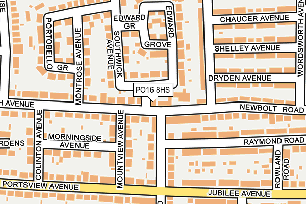 PO16 8HS map - OS OpenMap – Local (Ordnance Survey) PO16 8HS map - OS OpenMap – Local (Ordnance Survey)
