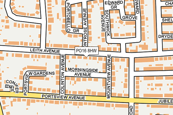 PO16 8HW map - OS OpenMap – Local (Ordnance Survey) PO16 8HW map - OS OpenMap – Local (Ordnance Survey)
