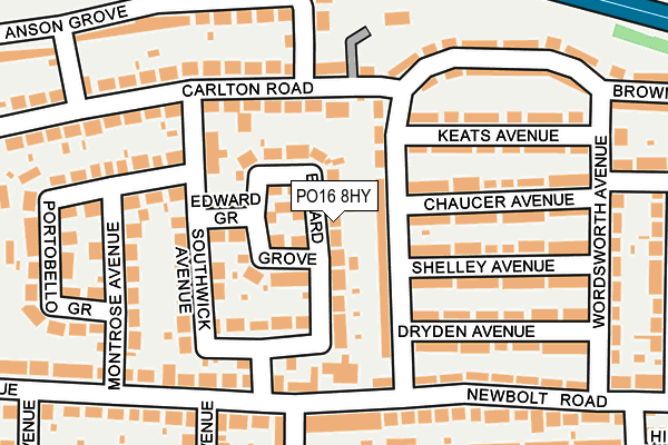 PO16 8HY map - OS OpenMap – Local (Ordnance Survey) PO16 8HY map - OS OpenMap – Local (Ordnance Survey)