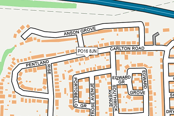PO16 8JN map - OS OpenMap – Local (Ordnance Survey) PO16 8JN map - OS OpenMap – Local (Ordnance Survey)