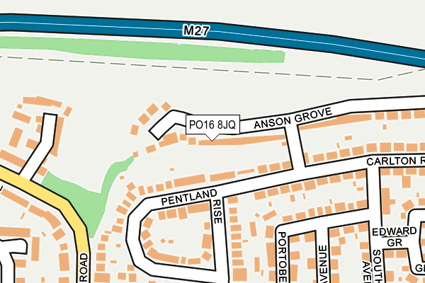 PO16 8JQ map - OS OpenMap – Local (Ordnance Survey) PO16 8JQ map - OS OpenMap – Local (Ordnance Survey)