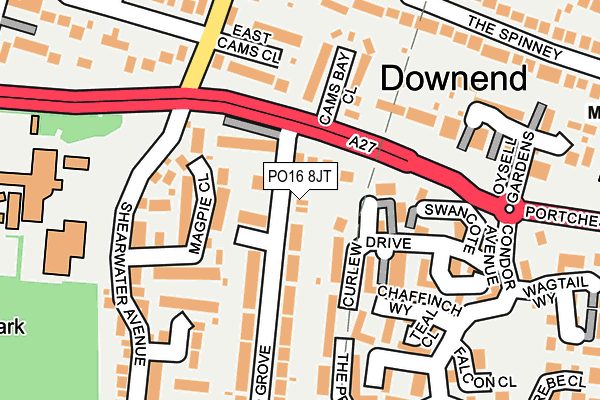 PO16 8JT map - OS OpenMap – Local (Ordnance Survey) PO16 8JT map - OS OpenMap – Local (Ordnance Survey)