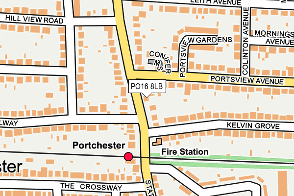 PO16 8LB map - OS OpenMap – Local (Ordnance Survey) PO16 8LB map - OS OpenMap – Local (Ordnance Survey)
