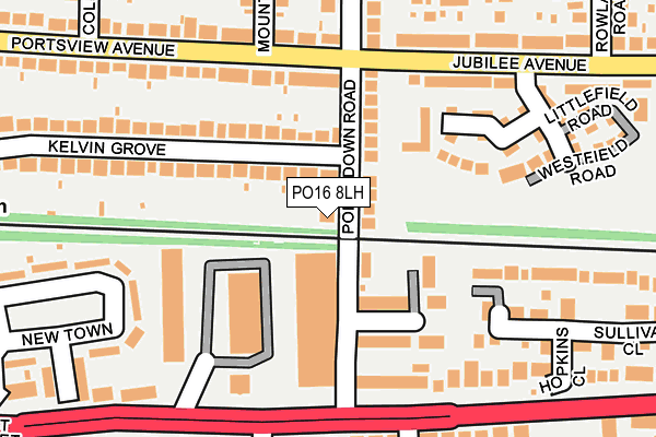 PO16 8LH map - OS OpenMap – Local (Ordnance Survey) PO16 8LH map - OS OpenMap – Local (Ordnance Survey)