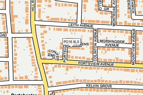 PO16 8LX map - OS OpenMap – Local (Ordnance Survey) PO16 8LX map - OS OpenMap – Local (Ordnance Survey)
