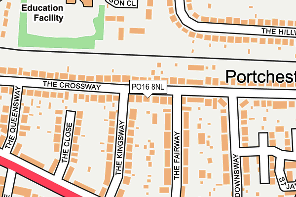 PO16 8NL map - OS OpenMap – Local (Ordnance Survey) PO16 8NL map - OS OpenMap – Local (Ordnance Survey)