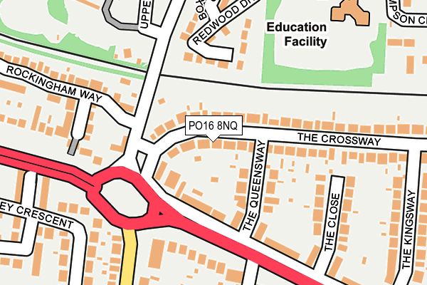 PO16 8NQ map - OS OpenMap – Local (Ordnance Survey) PO16 8NQ map - OS OpenMap – Local (Ordnance Survey)