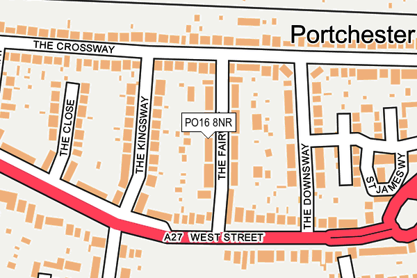 PO16 8NR map - OS OpenMap – Local (Ordnance Survey) PO16 8NR map - OS OpenMap – Local (Ordnance Survey)