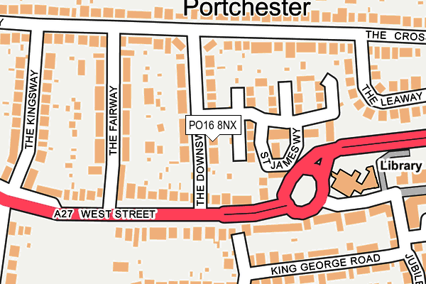 PO16 8NX map - OS OpenMap – Local (Ordnance Survey) PO16 8NX map - OS OpenMap – Local (Ordnance Survey)