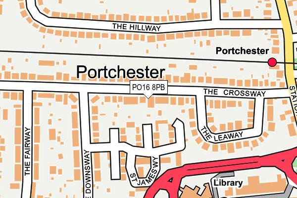 PO16 8PB map - OS OpenMap – Local (Ordnance Survey) PO16 8PB map - OS OpenMap – Local (Ordnance Survey)