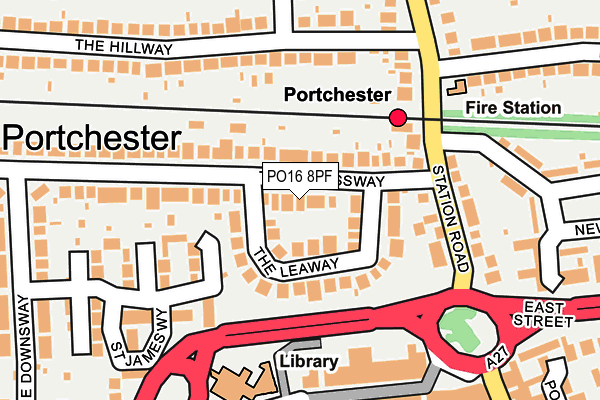 PO16 8PF map - OS OpenMap – Local (Ordnance Survey) PO16 8PF map - OS OpenMap – Local (Ordnance Survey)