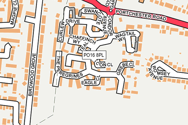 PO16 8PL map - OS OpenMap – Local (Ordnance Survey) PO16 8PL map - OS OpenMap – Local (Ordnance Survey)
