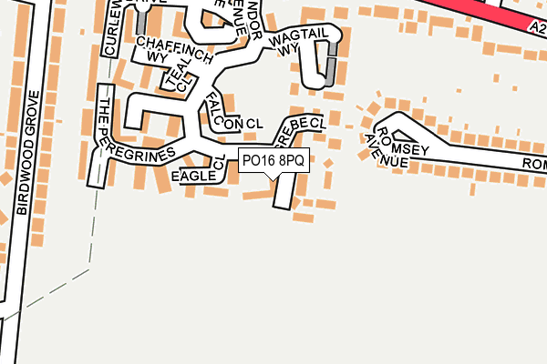 PO16 8PQ map - OS OpenMap – Local (Ordnance Survey) PO16 8PQ map - OS OpenMap – Local (Ordnance Survey)