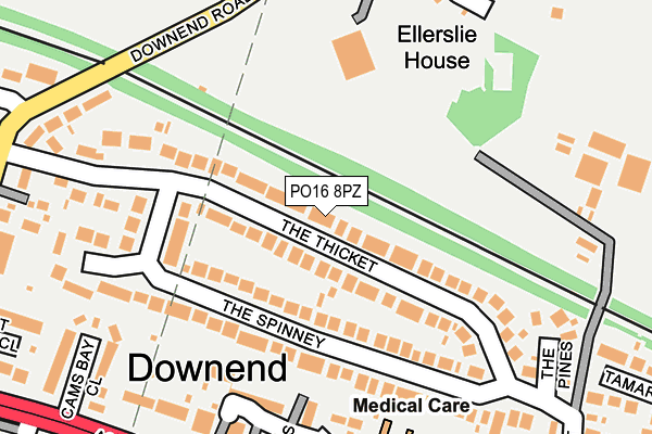 PO16 8PZ map - OS OpenMap – Local (Ordnance Survey) PO16 8PZ map - OS OpenMap – Local (Ordnance Survey)