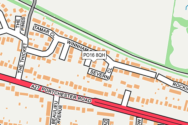 PO16 8QH map - OS OpenMap – Local (Ordnance Survey) PO16 8QH map - OS OpenMap – Local (Ordnance Survey)