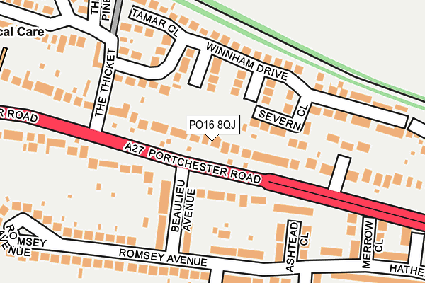 PO16 8QJ map - OS OpenMap – Local (Ordnance Survey) PO16 8QJ map - OS OpenMap – Local (Ordnance Survey)