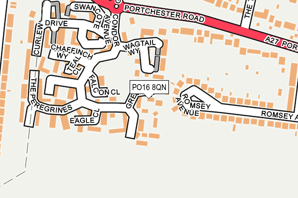 PO16 8QN map - OS OpenMap – Local (Ordnance Survey)