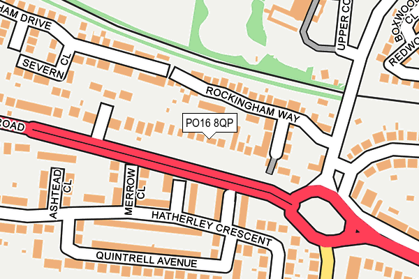 PO16 8QP map - OS OpenMap – Local (Ordnance Survey) PO16 8QP map - OS OpenMap – Local (Ordnance Survey)