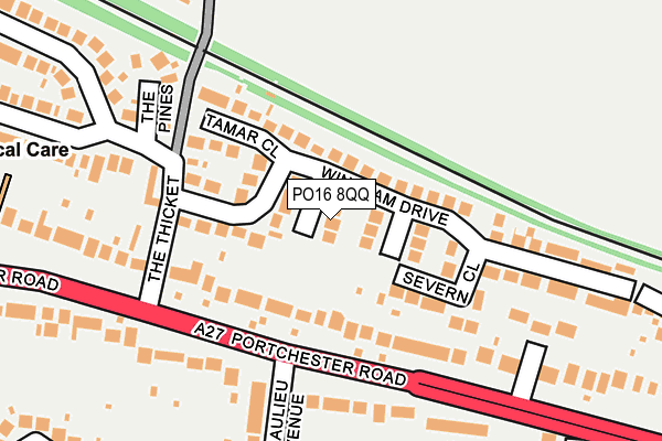 PO16 8QQ map - OS OpenMap – Local (Ordnance Survey) PO16 8QQ map - OS OpenMap – Local (Ordnance Survey)