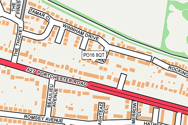 PO16 8QT map - OS OpenMap – Local (Ordnance Survey) PO16 8QT map - OS OpenMap – Local (Ordnance Survey)