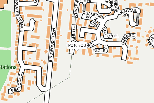 PO16 8QU map - OS OpenMap – Local (Ordnance Survey) PO16 8QU map - OS OpenMap – Local (Ordnance Survey)