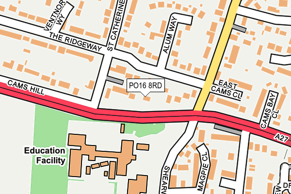 PO16 8RD map - OS OpenMap – Local (Ordnance Survey) PO16 8RD map - OS OpenMap – Local (Ordnance Survey)