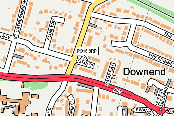 PO16 8RP map - OS OpenMap – Local (Ordnance Survey) PO16 8RP map - OS OpenMap – Local (Ordnance Survey)