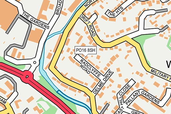 PO16 8SH map - OS OpenMap – Local (Ordnance Survey) PO16 8SH map - OS OpenMap – Local (Ordnance Survey)