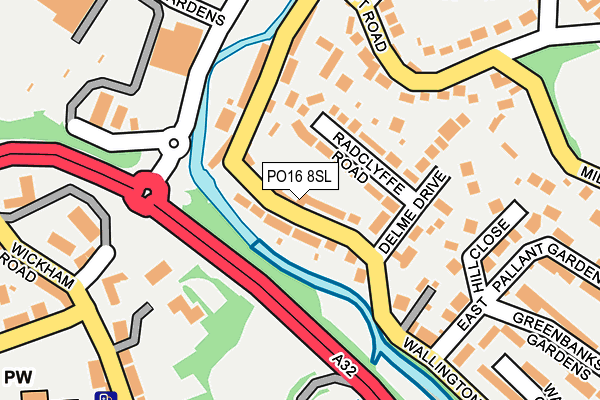 PO16 8SL map - OS OpenMap – Local (Ordnance Survey) PO16 8SL map - OS OpenMap – Local (Ordnance Survey)