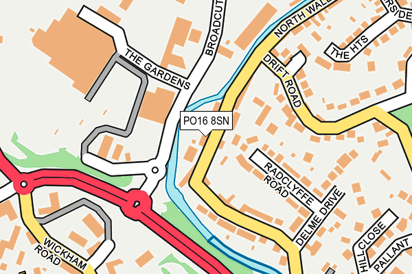 PO16 8SN map - OS OpenMap – Local (Ordnance Survey) PO16 8SN map - OS OpenMap – Local (Ordnance Survey)