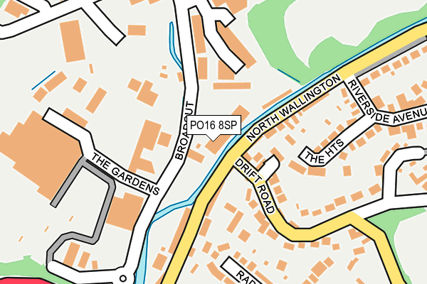 PO16 8SP map - OS OpenMap – Local (Ordnance Survey) PO16 8SP map - OS OpenMap – Local (Ordnance Survey)