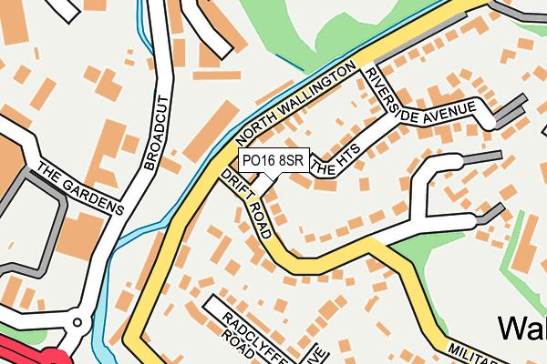 PO16 8SR map - OS OpenMap – Local (Ordnance Survey) PO16 8SR map - OS OpenMap – Local (Ordnance Survey)