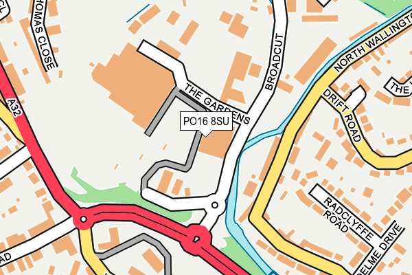 PO16 8SU map - OS OpenMap – Local (Ordnance Survey) PO16 8SU map - OS OpenMap – Local (Ordnance Survey)