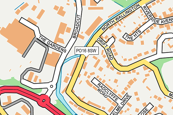 PO16 8SW map - OS OpenMap – Local (Ordnance Survey) PO16 8SW map - OS OpenMap – Local (Ordnance Survey)