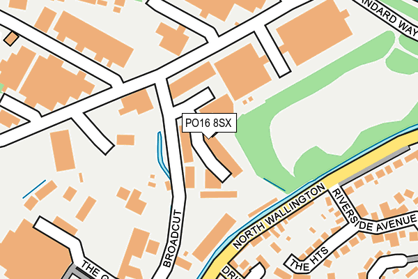 PO16 8SX map - OS OpenMap – Local (Ordnance Survey) PO16 8SX map - OS OpenMap – Local (Ordnance Survey)