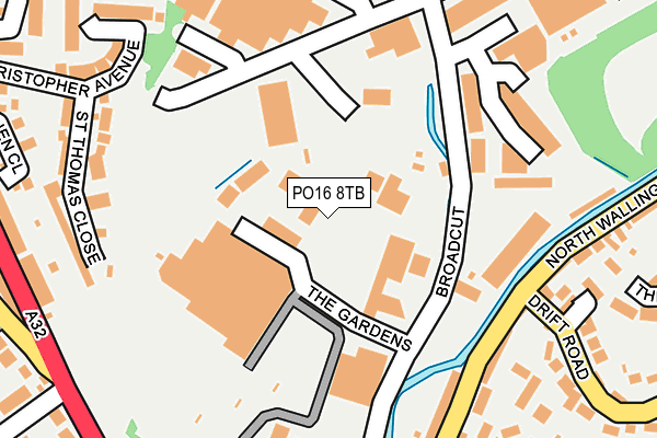 PO16 8TB map - OS OpenMap – Local (Ordnance Survey) PO16 8TB map - OS OpenMap – Local (Ordnance Survey)