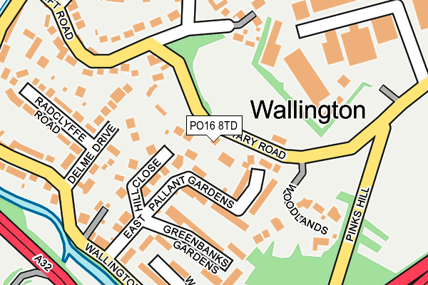 PO16 8TD map - OS OpenMap – Local (Ordnance Survey) PO16 8TD map - OS OpenMap – Local (Ordnance Survey)