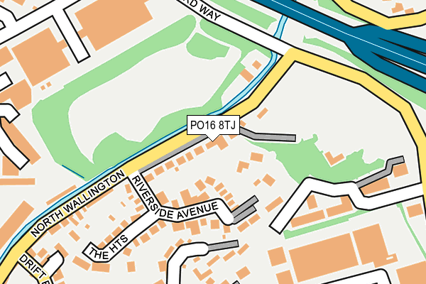 PO16 8TJ map - OS OpenMap – Local (Ordnance Survey) PO16 8TJ map - OS OpenMap – Local (Ordnance Survey)