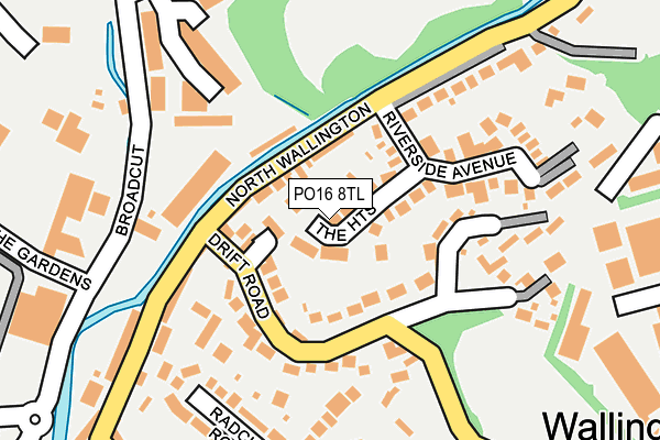 PO16 8TL map - OS OpenMap – Local (Ordnance Survey) PO16 8TL map - OS OpenMap – Local (Ordnance Survey)
