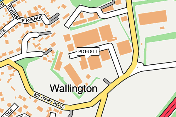 PO16 8TT map - OS OpenMap – Local (Ordnance Survey) PO16 8TT map - OS OpenMap – Local (Ordnance Survey)