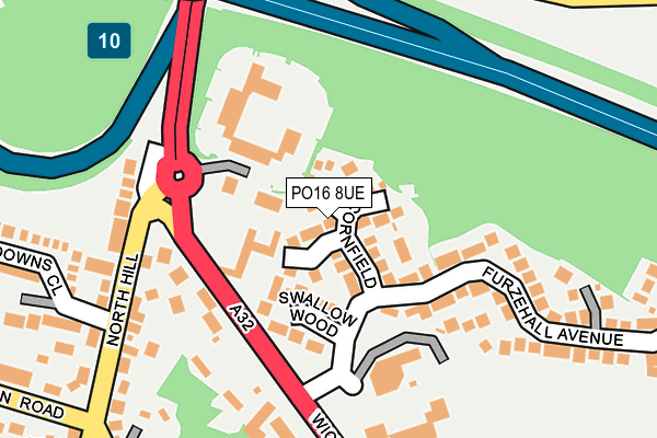 PO16 8UE map - OS OpenMap – Local (Ordnance Survey) PO16 8UE map - OS OpenMap – Local (Ordnance Survey)
