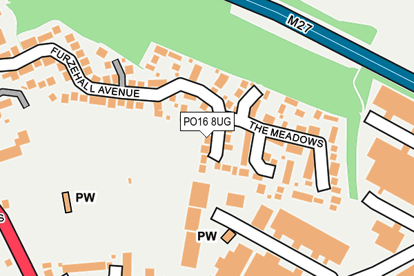 PO16 8UG map - OS OpenMap – Local (Ordnance Survey) PO16 8UG map - OS OpenMap – Local (Ordnance Survey)