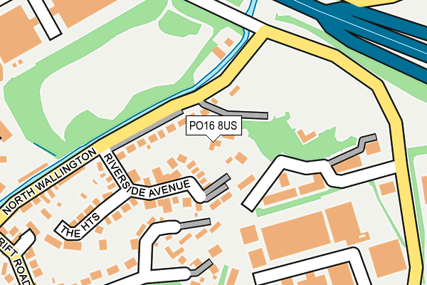 PO16 8US map - OS OpenMap – Local (Ordnance Survey) PO16 8US map - OS OpenMap – Local (Ordnance Survey)