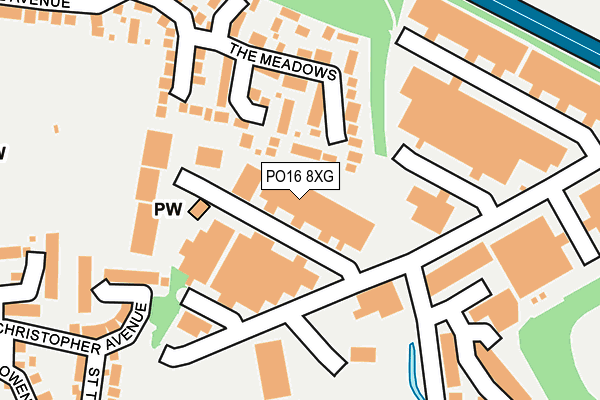 PO16 8XG map - OS OpenMap – Local (Ordnance Survey) PO16 8XG map - OS OpenMap – Local (Ordnance Survey)