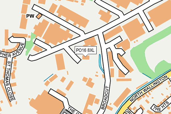 PO16 8XL map - OS OpenMap – Local (Ordnance Survey) PO16 8XL map - OS OpenMap – Local (Ordnance Survey)
