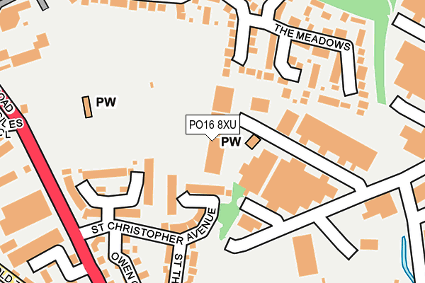 PO16 8XU map - OS OpenMap – Local (Ordnance Survey) PO16 8XU map - OS OpenMap – Local (Ordnance Survey)
