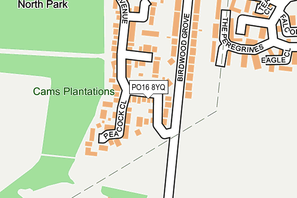 PO16 8YQ map - OS OpenMap – Local (Ordnance Survey) PO16 8YQ map - OS OpenMap – Local (Ordnance Survey)