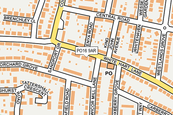 PO16 9AR map - OS OpenMap – Local (Ordnance Survey) PO16 9AR map - OS OpenMap – Local (Ordnance Survey)